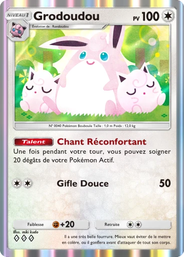 Carte Pokémon Grodoudou de l'extension Réjouissances Rayonnantes