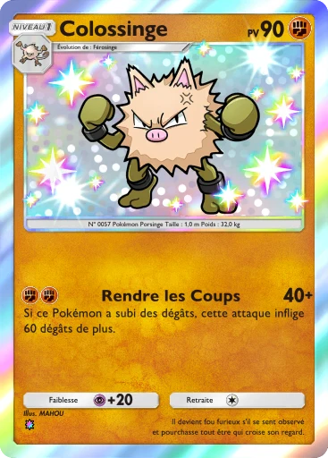Carte Pokémon Colossinge de l'extension Sagesse entre Ciel et Mer