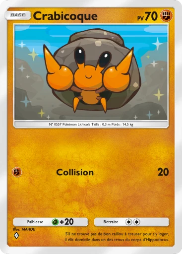 Carte Pokémon Crabicoque de l'extension Booster de Luxe Méga