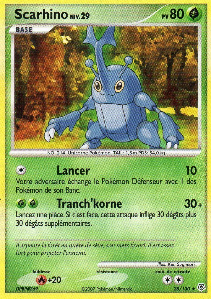 Carte Pokémon Scarhino de l'extension Diamant & Perle