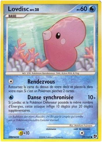 Carte Pokémon Lovdisc de l'extension Duels au Sommets