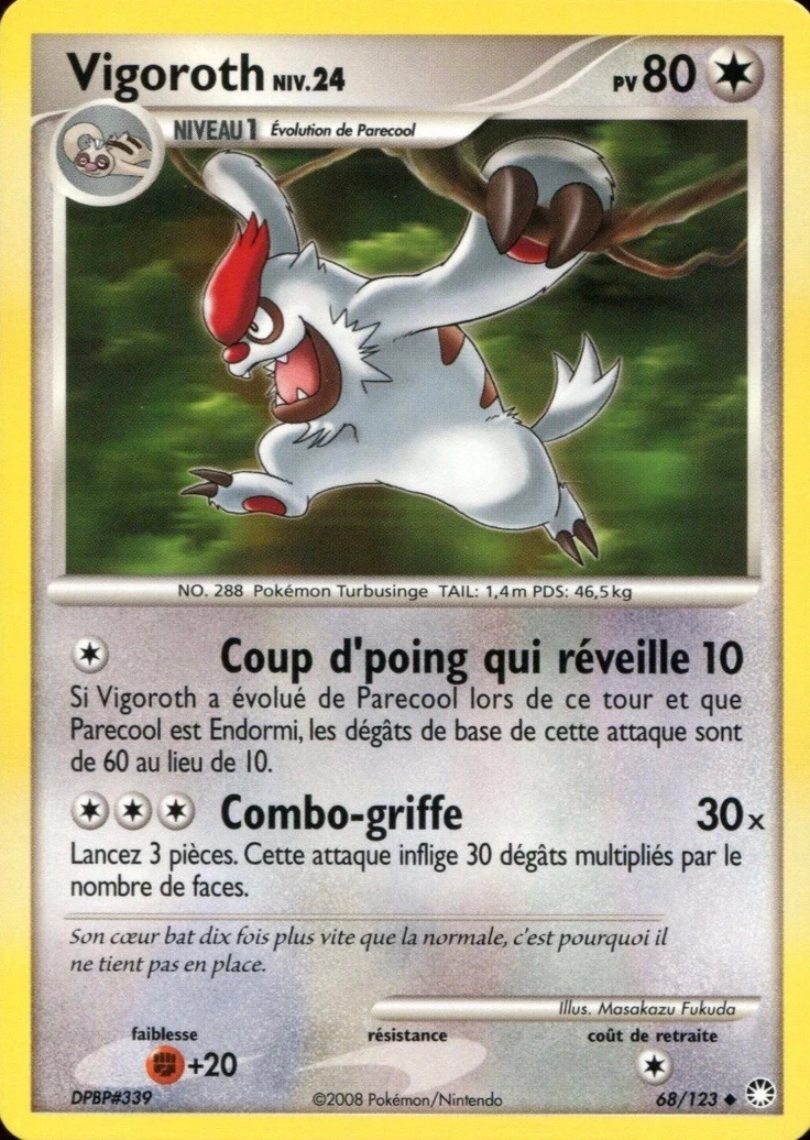 Carte Pokémon Vigoroth de l'extension Trésors Mystérieux