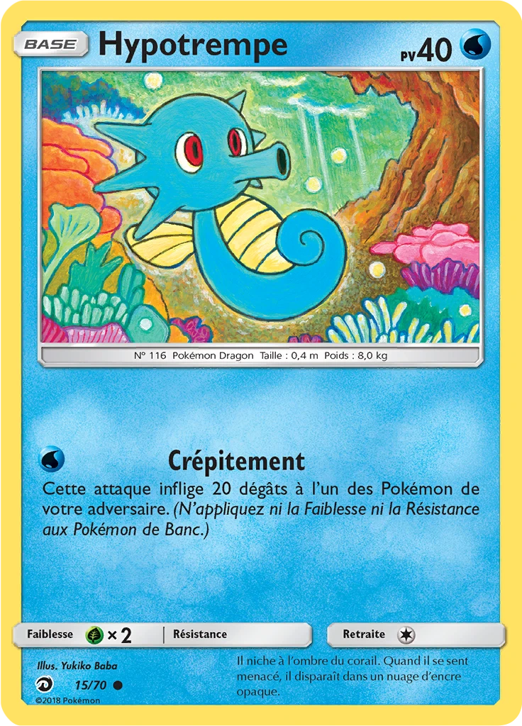 Carte Pokémon Hypotrempe de l'extension Majesté Des Dragons