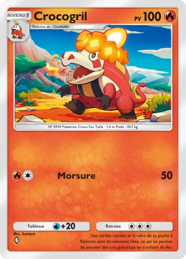 Carte Pokémon Crocogril de l'extension Merveilles de Paldea