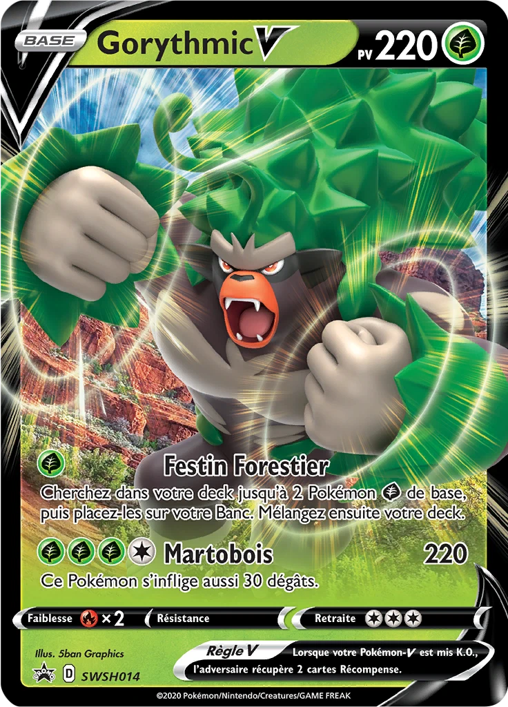 Carte Pokémon Gorythmic V de l'extension Promo SWSH