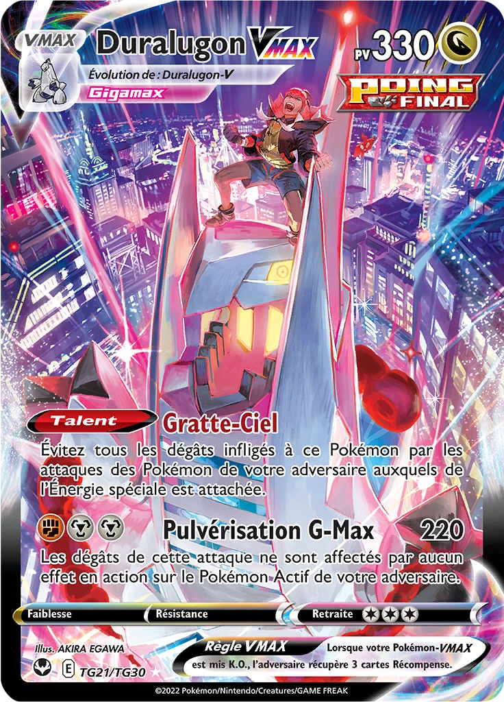 Carte Pokémon Duralugon VMAX de l'extension Tempête Argentée