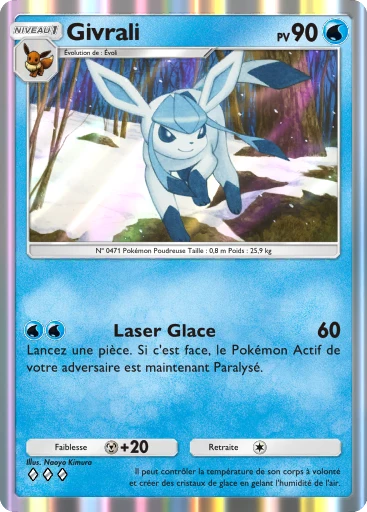Carte Pokémon Givrali de l'extension Choc Spatio-Temporel
