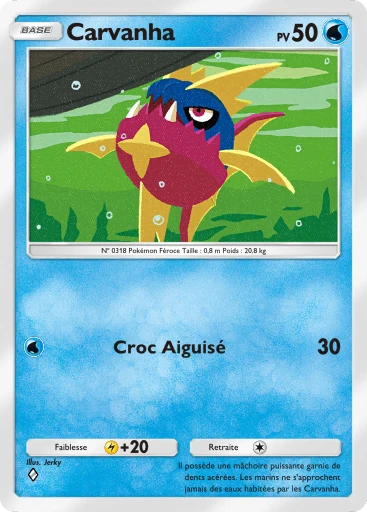 Carte Pokémon Carvanha de l'extension Domination Céleste
