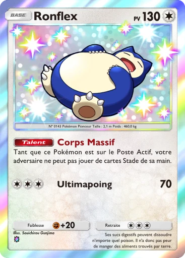 Carte Pokémon Ronflex de l'extension Jours Heureux