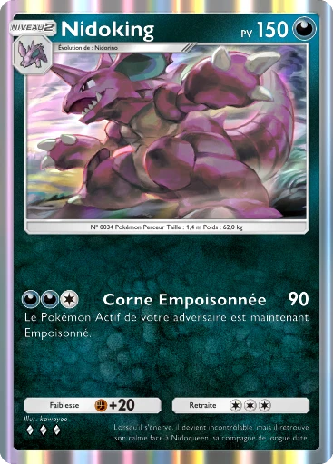 Carte Pokémon Nidoking de l'extension Puissance Génétique