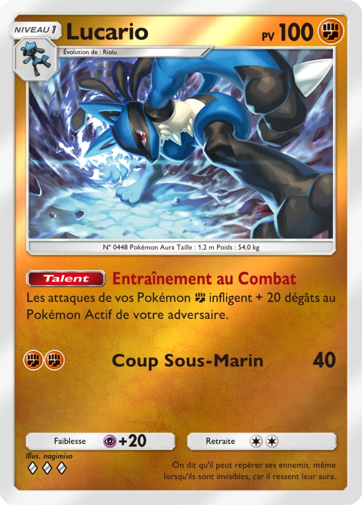 Carte Pokémon Lucario de l'extension Booster de Luxe ex