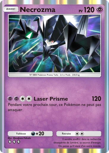 Carte Pokémon Necrozma de l'extension Gardiens Astraux
