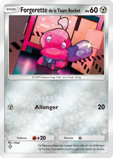 Carte Pokémon Forgerette de la Team Rocket de l'extension L'Ambition de la Team Rocket