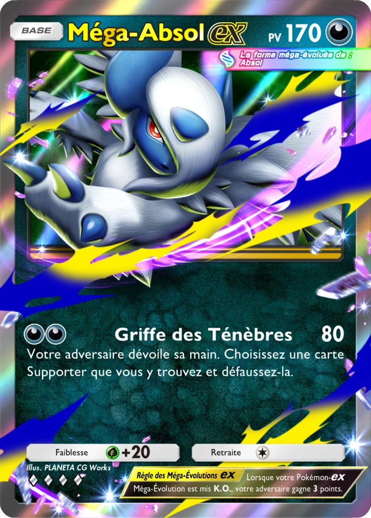 Carte Pokémon Méga-Absol-ex de l'extension Méga-Ascension