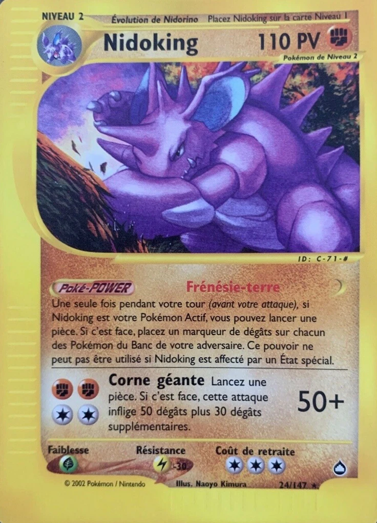 Carte Pokémon Nidoking de l'extension Aquapolis