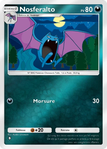 Carte Pokémon Nosferalto de l'extension Booster de Luxe ex