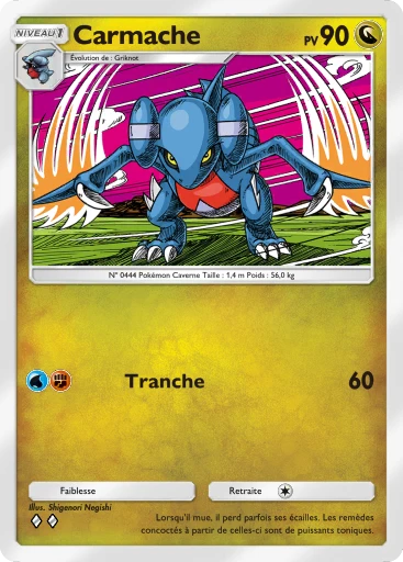Carte Pokémon Carmache de l'extension Choc Spatio-Temporel