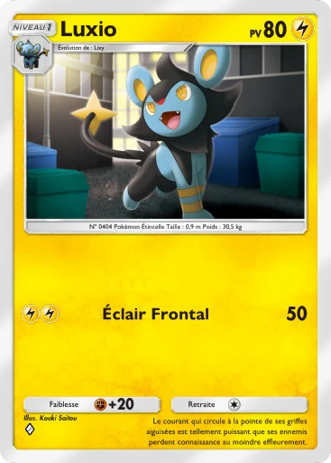 Carte Pokémon Luxio de l'extension Crise Interdimensionnelle