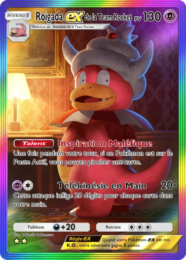 Carte Pokémon Roigada-ex de la Team Rocket de l'extension L'Ambition de la Team Rocket