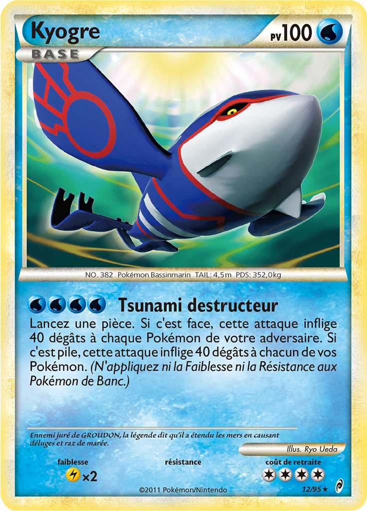 Carte Pokémon Kyogre de l'extension L'appel des Légendes