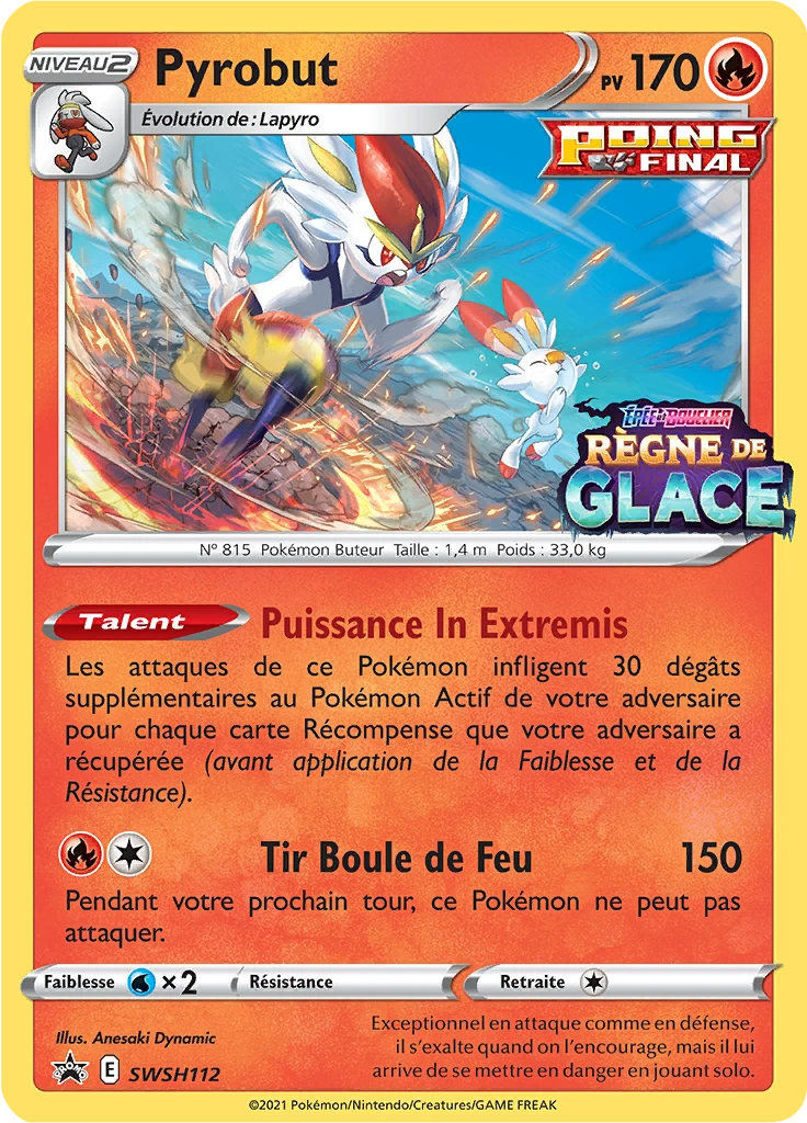Carte Pokémon Pyrobut de l'extension Promo SWSH