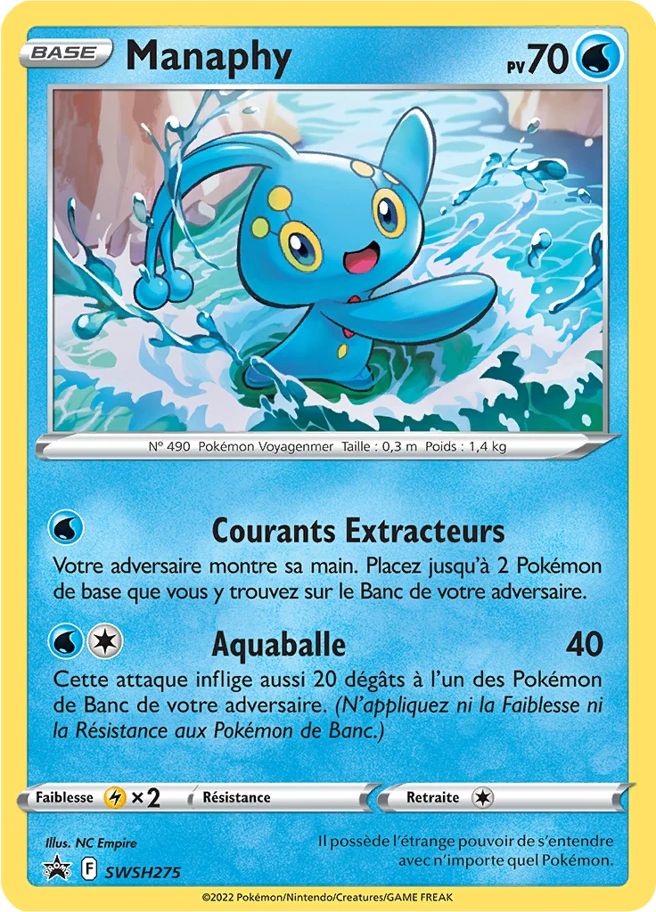 Carte Pokémon Manaphy de l'extension Promo SWSH