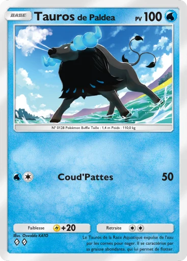 Carte Pokémon Tauros de Paldea de l'extension Aura Palpitante