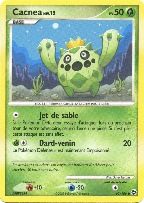 Carte Pokémon Cacnea de l'extension Duels au Sommets