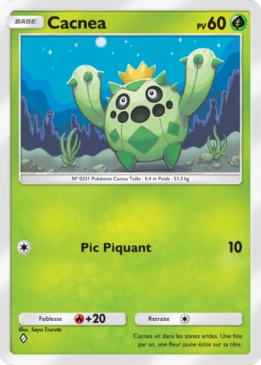 Carte Pokémon Cacnea de l'extension Jours Heureux