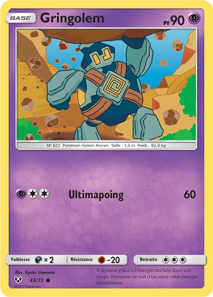 Carte Pokémon Gringolem de l'extension Légendes Brillantes