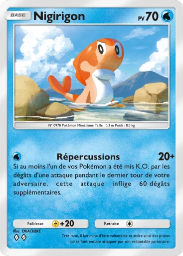 Carte Pokémon Nigirigon de l'extension Merveilles de Paldea