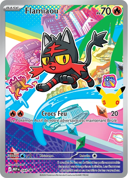 Carte Pokémon Flamiaou de l'extension MEP Black Star Promos