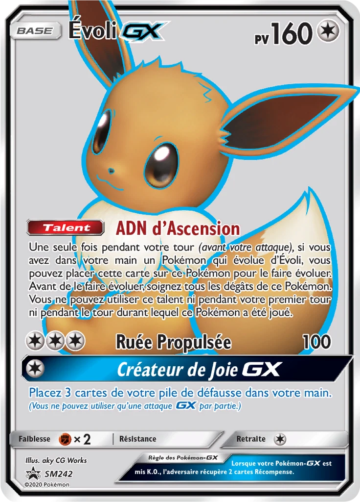 Carte Pokémon Évoli GX de l'extension Promo SM