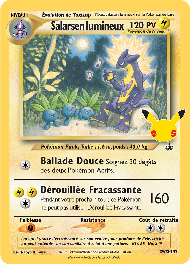 Carte Pokémon Salarsen lumineux de l'extension Promo SWSH
