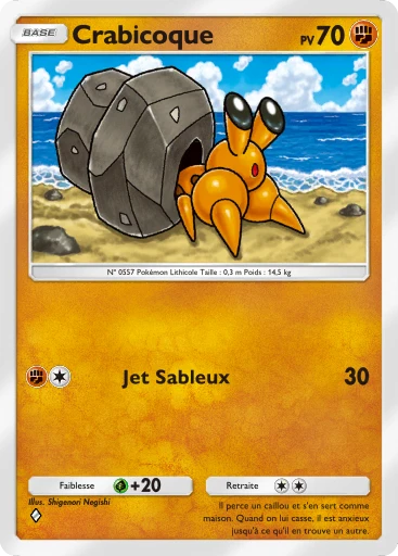 Carte Pokémon Crabicoque de l'extension Source Secrète
