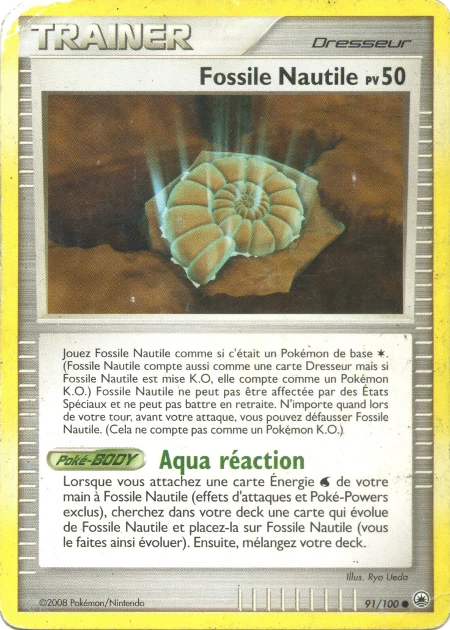 Carte Pokémon Fossile Nautile de l'extension Aube Majestueuse
