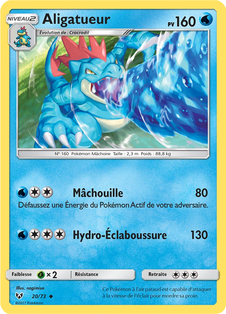 Carte Pokémon Aligatueur de l'extension Légendes Brillantes
