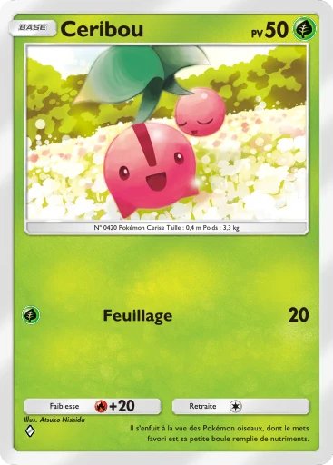Carte Pokémon Ceribou de l'extension Lumière Triomphale