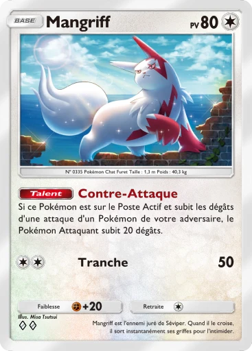 Carte Pokémon Mangriff de l'extension Source Secrète