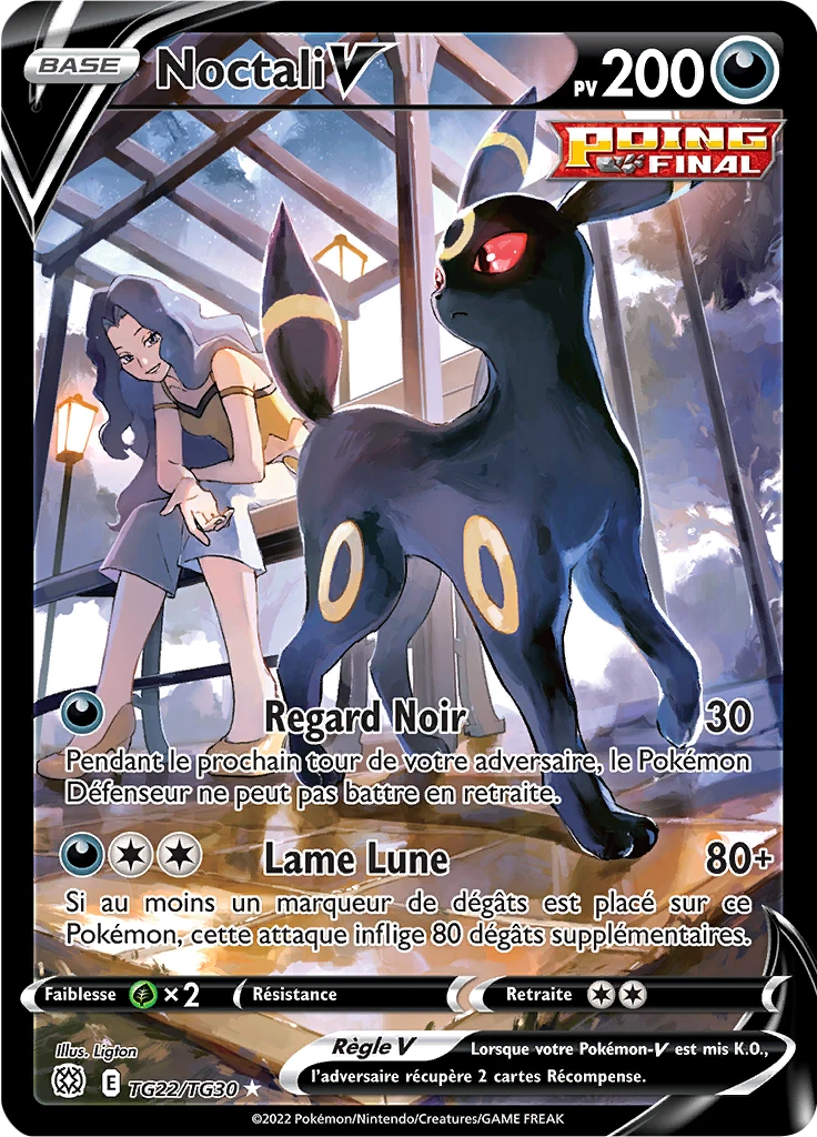 Carte Pokémon Noctali V de l'extension Stars Étincelantes