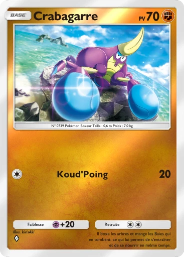 Carte Pokémon Crabagarre de l'extension Booster de Luxe ex