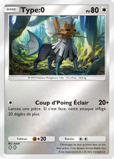 Carte Pokémon Type:0 de l'extension Booster de Luxe ex