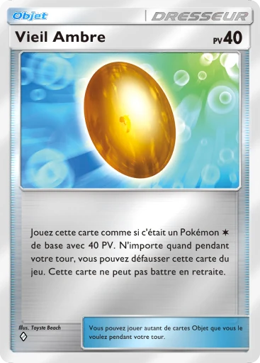 Carte Pokémon Vieil Ambre de l'extension Booster de Luxe ex