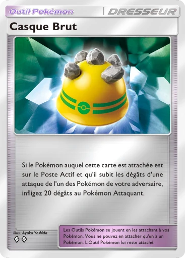 Carte Pokémon Casque Brut de l'extension Booster de Luxe ex