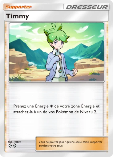 Carte Pokémon Timmy de l'extension Booster de Luxe Méga