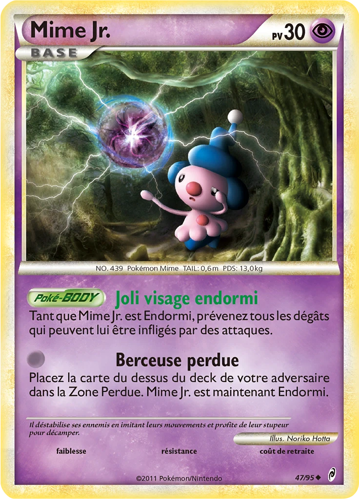 Carte Pokémon Mime Jr. de l'extension L'appel des Légendes