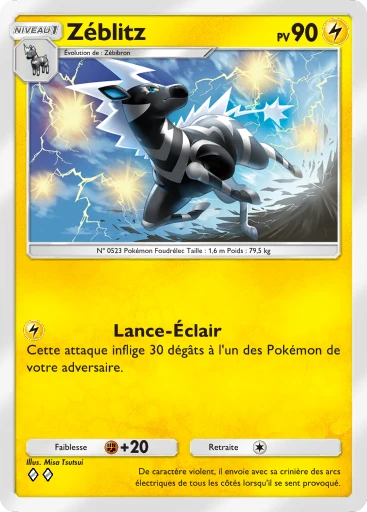 Carte Pokémon Zéblitz de l'extension Puissance Génétique