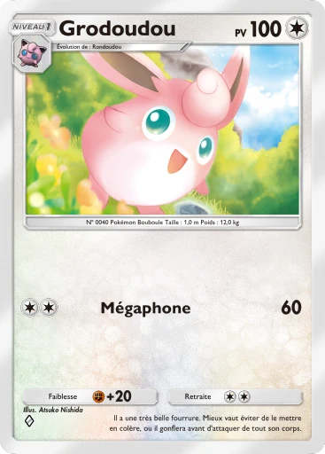 Carte Pokémon Grodoudou de l'extension Puissance Génétique