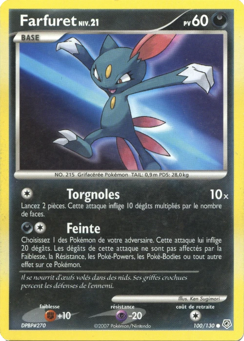 Carte Pokémon Farfuret de l'extension Diamant & Perle