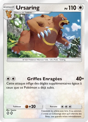 Carte Pokémon Ursaring de l'extension Aura Palpitante